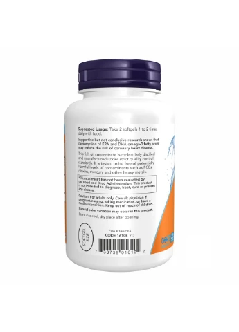 Пищевая добавка DHA-250mg - 120 sgels Now Foods (296191035)