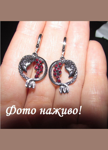 Серьги с красными фианитами граната, 1151 Fashion Jewelry (341085646)