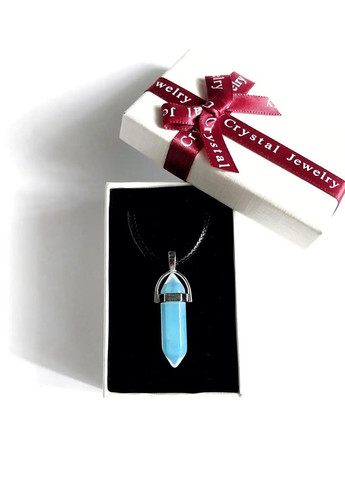 Кулон с Лунным камнем - кристалл шестигранник на шнурке в подарочной коробочке Ut (326807783)