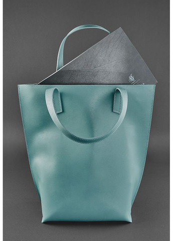 Шкіряна жіноча сумка D.D. бірюзова BlankNote шоппер (348359177)