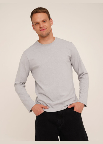 Лонгслів однотонний чоловічий MBC02303 shop (2000990424532) LAWA сірий повсякденні бавовна