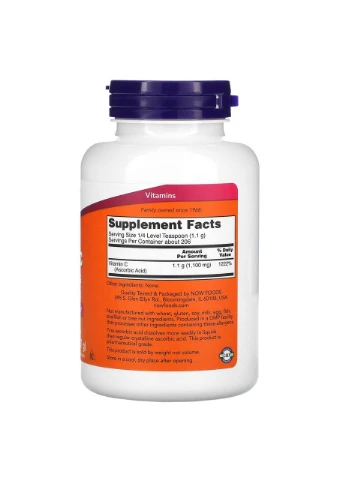 Вітамін С кристали Vitamin C 227 грам Now Foods (357343173)