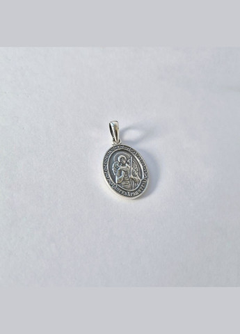 Срібна ладанка підвіска кулон Янгол Охоронець срібло 925 проби чорнене 3149ч 3.50г No Brand (314878876)