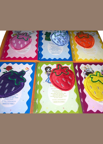 Аплікація для одягу нашивка №109 Полуниця 9шт/4.8х6см FROM FACTORY A109 (339104796)