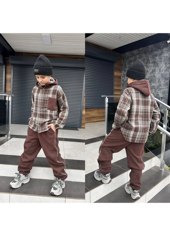 Теплый спортивный костюм на мальчика с рубашкой Nositi (371817953)