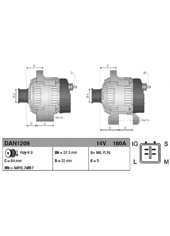 Генератор Denso (367033006)