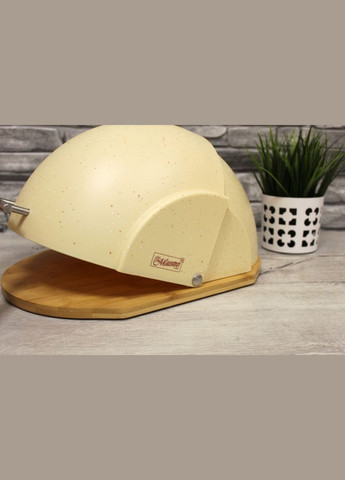 Хлібниця дерев'яна з пластиковою кришкою (MR-1678G-BEIGE) Maestro (334009784)