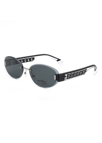 Солнцезащитные очки округлые без оправы Vintage черные No Brand (293061441)