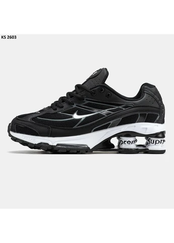 Білі літні кросівки nike shox tl ride2 supreme black white найк шокс тл No Brand
