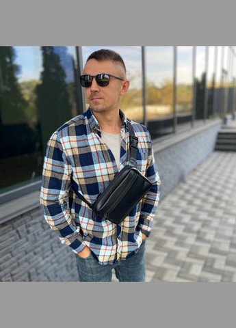 Нагрудна сумка чорна слинг бананка через плече Cube Free Met No Brand (306555199)