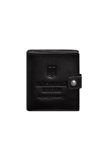 Кожаная обложка-портмоне для военного билета офицера запаса (широкий документ) Чёрная (A-028230) BlankNote (329186838)