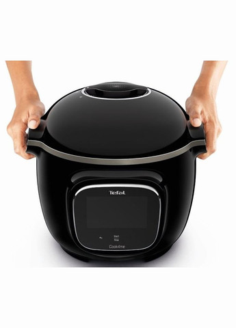 Мультиварка скороварка Cook4me Touch, 1600Вт, чаша6л, сенсорное управление, 13 программ, управл. смартф., металл, пластик, черный Tefal (314928318)