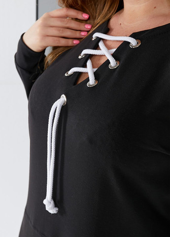 Черное спортивное, повседневный спортивное платье платье-свитер No Brand однотонное