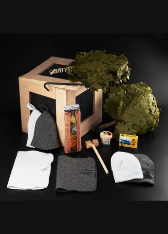 Подарочный набор в ящике с ломом для мужчины "Баня" No Brand (280941638)