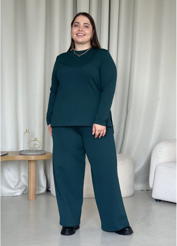 Теплый костюм в рубчик на флисе с широкими штанами (солоха в подарок) Merlini Ланс (303933258)