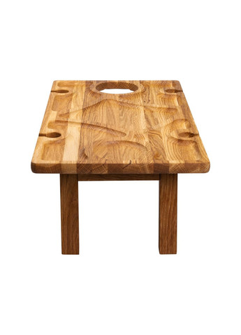 Винний столик-менажниця з дерева 50×30 см прямокутний на ніжках дуб BWS500180 Jooki (358706115)