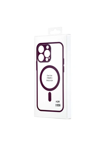 Чохол силіконовий Color Edge з MagSafe захист камери для iPhone 15 Pro Max фіолетовий Case (370168387)