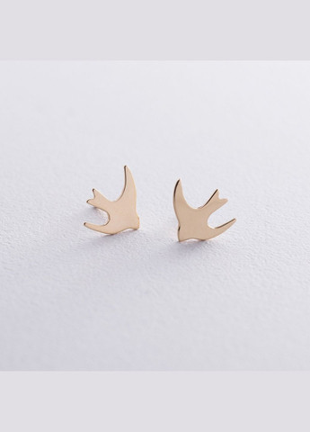 Золотые серьги-пусеты Ласточка с06454 Oniks (264025274)