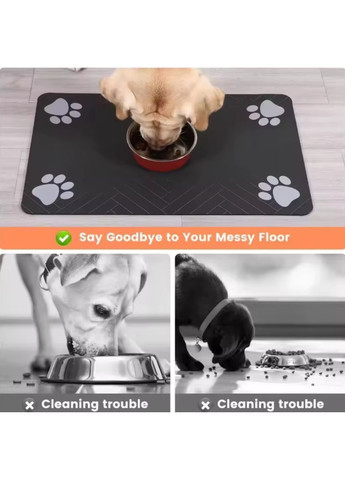 Антиковзний Поглинаючий Швидковисихаючий Килимок під миски для домашніх тварин 40×50см No Brand (362680646)