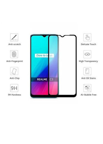 Скло захисне Realme C3 Full Cover Full Glue (Black) (222224) (222224) Drobak Realme C3 Full Cover Full Glue (Black) (222224) (366658390)