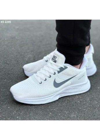 КРОССОВКИ ЖЕНСКИЕ NIKE AIR ZOOM WHITE GRAY НАЙК АИР ЗУМ БЕЛЫЕ No Brand белые демисезоны (392003397)