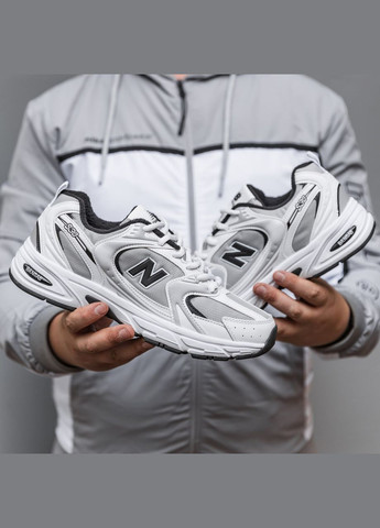 Білі Зимовий кросівки зимові чоловічі new balance 530 winter white gray black fleece | нью беланс 530 білі сірі чорні з флісом No Brand