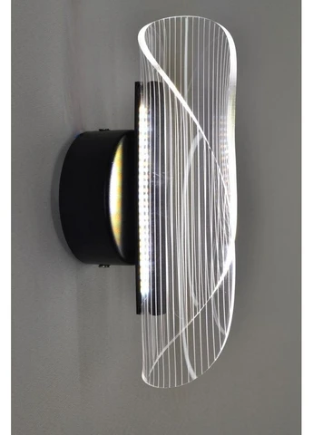 Світильник світлодіодний настінний, бра LUMIERA 10W I-ON/OFF BLACK/CLEAR 220V IP20 Luminaria (397829728)