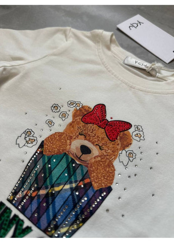 Молочный демисезонный лонгслив To Be Too с рисунком