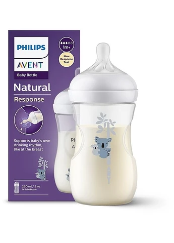 Пляшечка для годування "Природний потік", коала, 260 мл, 1м+ Natural 260ml (2-1025103) Philips Avent (380145908)