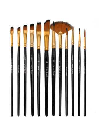 Набор синтетических кисточек 12 штук Worison (322650364)