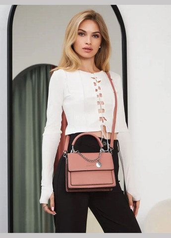 Женская классическая сумка 2066/2088 кросс-боди на ремешке через плечо темно розовая No Brand (313235573)