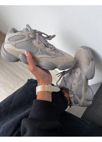 Серые демисезонные кроссовки мужские adidas yeezy boost 500 ash grey адидас изи буст серые No Brand