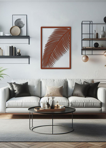 Настінний декор для дому, картина лофт "Пальмовий листок", декоративне панно 35х25 см Woodyard (292113156)