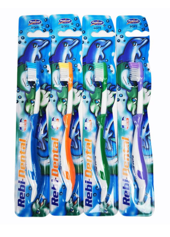 Детская зубная щётка Rebi-Dental Delfin 0–6 лет, 16 см, мягкая щетина (случайный цвет) Colgate (356112329)