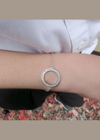 Срібний браслет з фіанітами "Захват" No Brand (350667309)