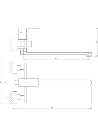 Змішувач для ванної Milano GLM-208N-11-Graphite Globus Lux (392918839)
