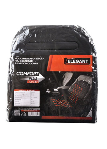 Накидка сиденья с подогревом черная + переходник 12V 35/45W размер: 95*45см "Elegant" (100 569) (10шт/уп) No Brand (354756018)