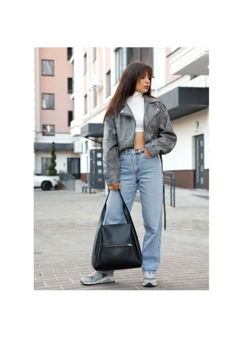 Женская сумка HOBO Bliss черная крокодил Sambag 53453070 (400734593)