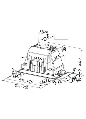 Витяжка вбудовувана Inca Smart FBI525Plus нерж FRANKE (360411579)