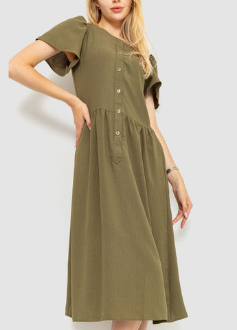 Оливковое (хаки) платье свободного кроя, цвет горчичный, Ager