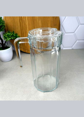 Глечик гранований із прозорою кришкою Кошем 1,4 л Pasabahce (303212697)