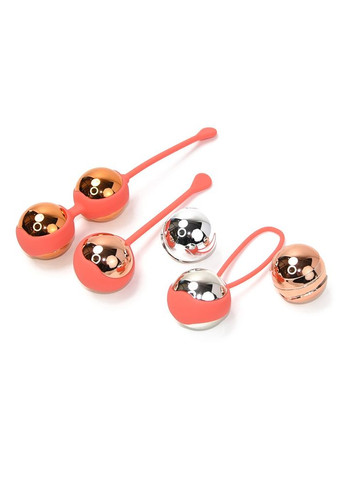 Набор вагинальных виброшариков с пультом, коралловые, 3.35 х 16 см Sweet Em (372511641)