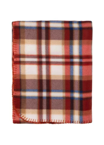 Плед Fleece 130x160см Клітка біло-коричнева (ART0720PB) Ardesto (374116230)
