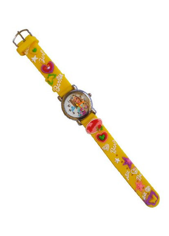 Часы детские наручные для девочки Барби желтый No Brand (362413845)