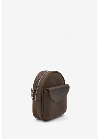 Шкіряна жіноча міні-сумка Kroha темно-коричнева vintage The Wings (348358778)