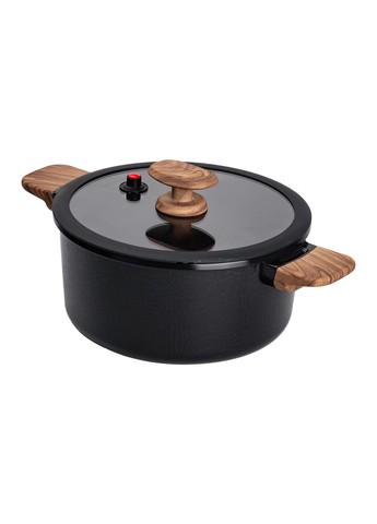 Алюминиевая кастрюля с керамическим антипригарным покрытием 3 л Ø 24 см черный HP-4-453B (A-033114) MGC (341307469)