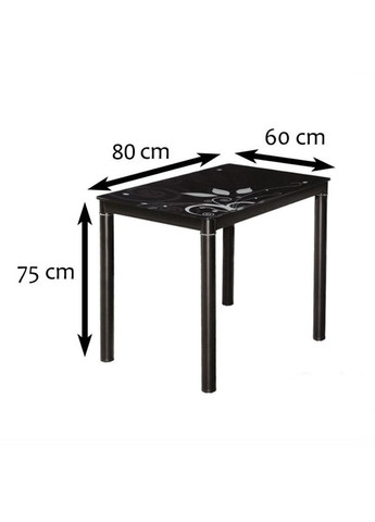 Стіл обідній Damar Чорний 80х60 DAMARC80 Signal (372178312)