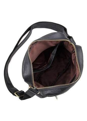 Шкіряна сумка крос боді чоловіча месенджер через плече чорна 14436 Vintage (329195315)