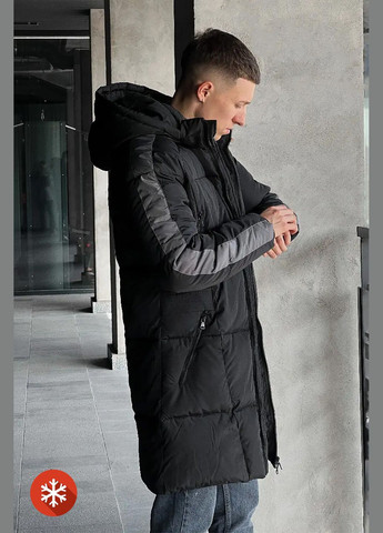 Черная зимняя мужская зимняя куртка-парка черного цвета Reload