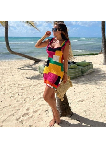 Комбінована сукня жіноча limited edition color block crochet mini dress size small Zara